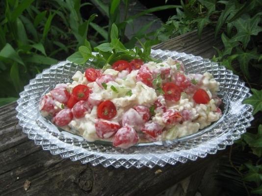 salade grecque à la feta, aux tomates et au concombre