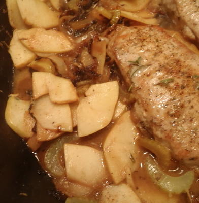 sauce oignon et pomme dijon pour porc