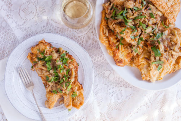 limande à la banane, amandes et rhum