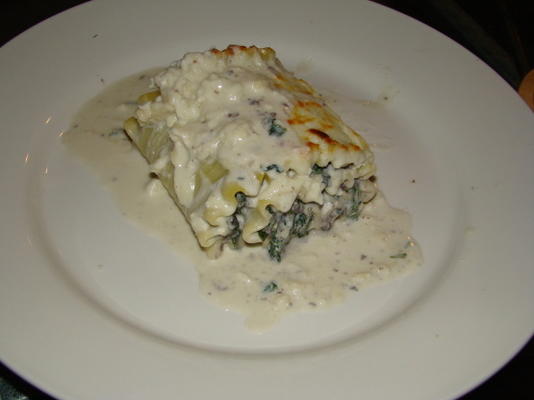 rouleaux de lasagne à la crème de gorgonzola