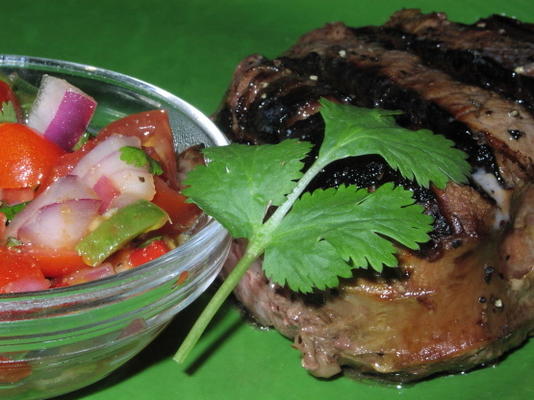 steaks avec salsa croquante
