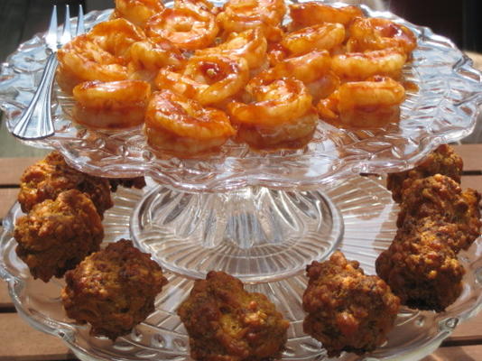 crevettes à l'ail sucrées et épicées