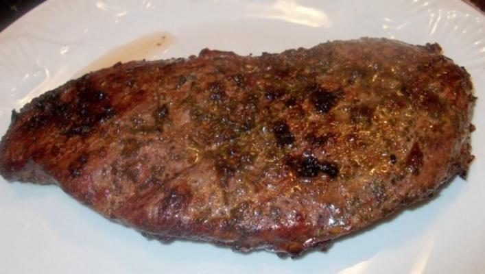 steak de flanc frotté au chili