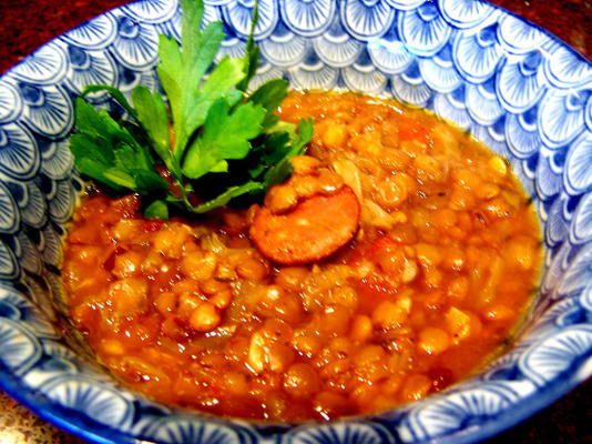 soupe aux tomates et au chorizo