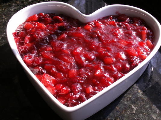 sauce poire légère aux canneberges