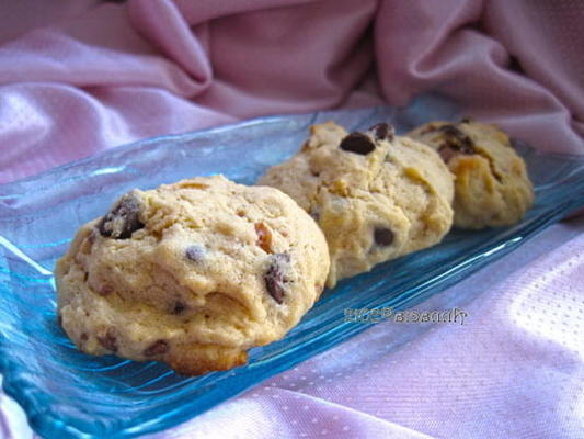 deux biscuits aux pépites de chocolat