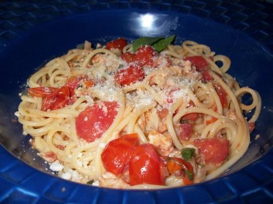 spaghetti aux tomates cerises all'amatriciana - raie rachael