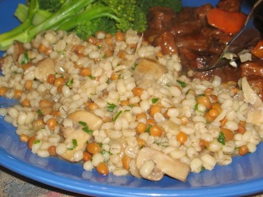 pilaf d'orge aux champignons