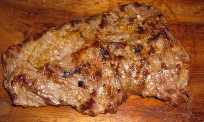 steak jupe frottée aux agrumes