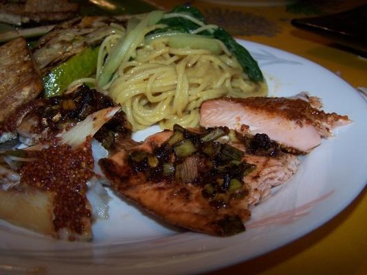 barbecue planche de saumon