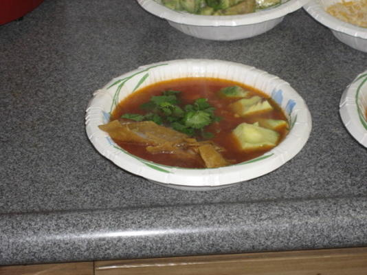 soupe de poulet tortilla avec v8