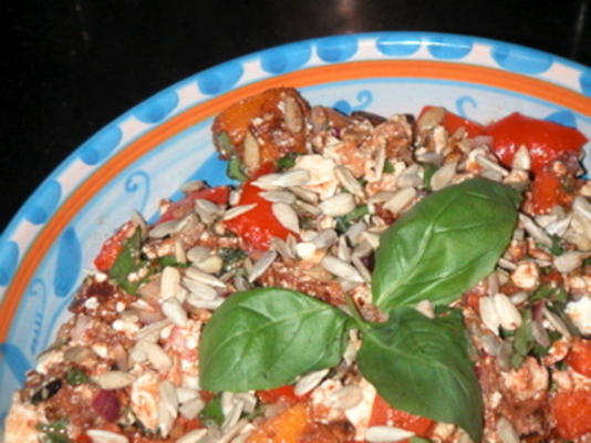 salade de potiron et de feta rôti