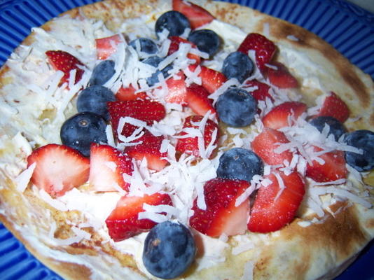pizza tortilla aux bleuets et aux gras faibles (4 points)