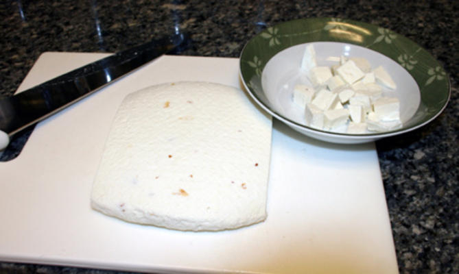 fromage fait maison réduit en gras - paneer indien