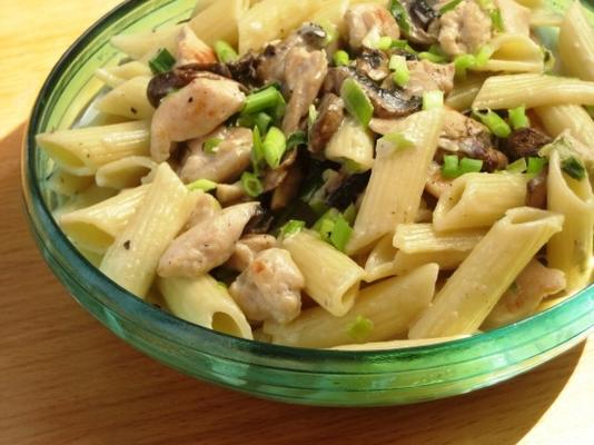 penne au poulet et aux champignons