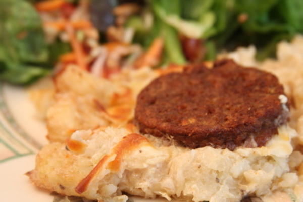 casserole de pommes de terre et saucisses