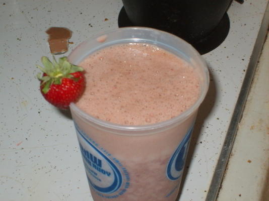 lait frappé à la banane et aux fraises