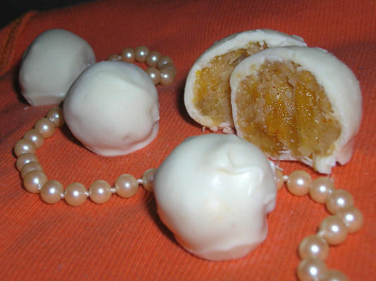 perles d'abricot et de noix de coco