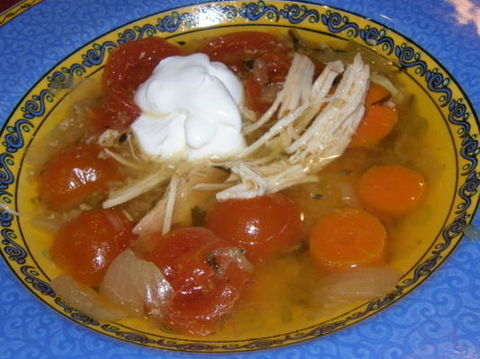 yucatan - soupe au poulet et aux légumes