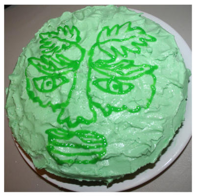 gâteau homme vert