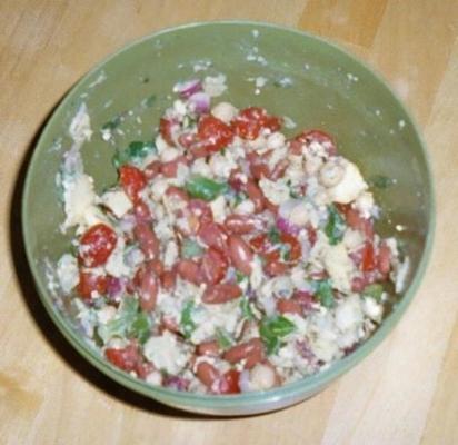 salade aux deux haricots et artichauts