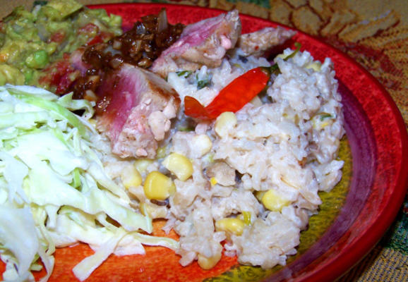 arroz blanco con verduras (riz blanc avec légumes)