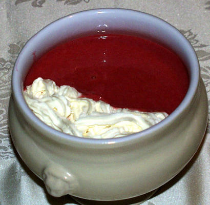 soupe aux framboises