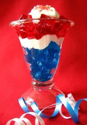 parfaits rouges, blancs et bleus