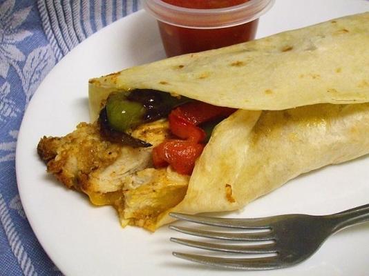 fajitas au poulet grillé