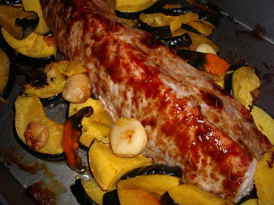 Filet de porc rôti à la courge poivrée
