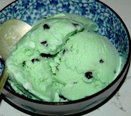 glace aux pépites de chocolat menthe poivrée