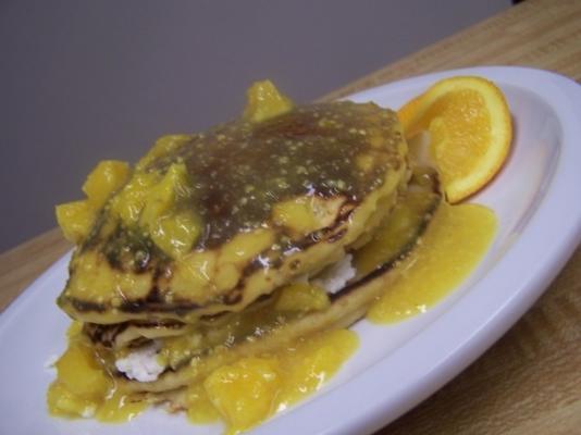 crêpes à l'orange avec sauce à l'orange