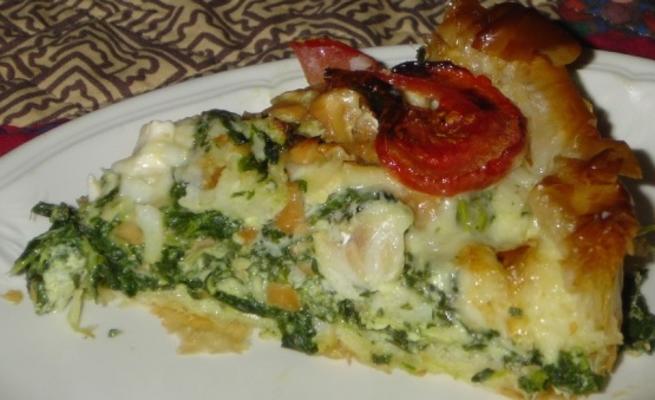 tourte de poisson aux épinards phyllo