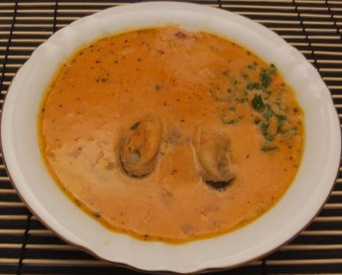 Velouté de moules à la rouille ardente