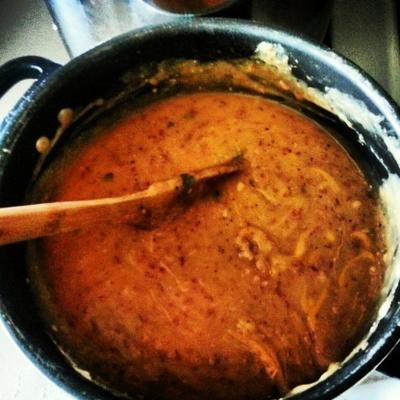 soupe de pommes de terre rouge crémeuse