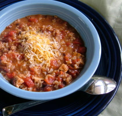 soupe de poulet épicée facile