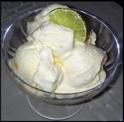 glace à l'orange et au citron vert (pas d'œufs, pas de sorbetière)