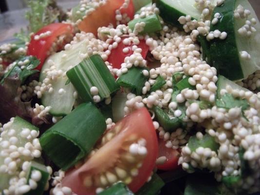 salade de quinoa crue vraiment fraîche (crue, végétalienne, sans gluten)