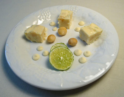 Fudge à la lime et macadamia