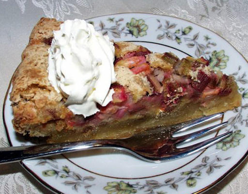 meringue à la rhubarbe