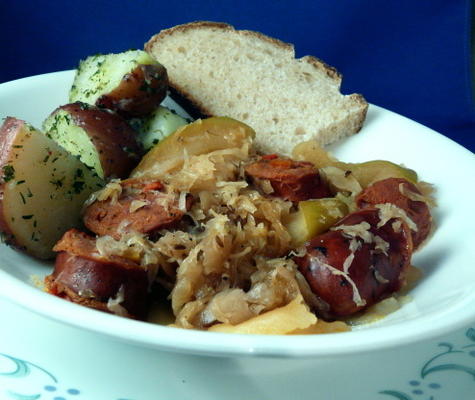 polonais choucroute et pommes