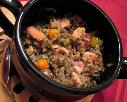 Crock pot faible en dinde aux herbes et cocotte de riz sauvage