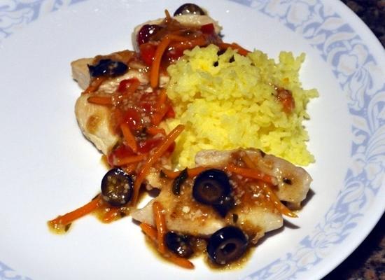 poulet au riz et safran