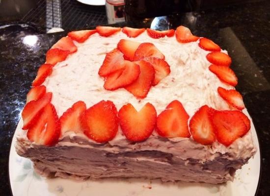 gâteau de rêve à la fraise (pays du cuisinier)