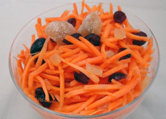 salade de carottes aux canneberges