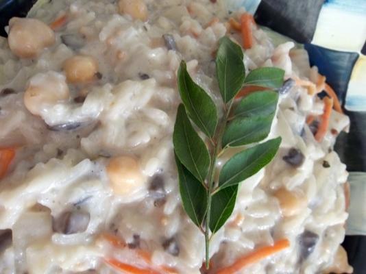 risotto crémeux aux feuilles de curry