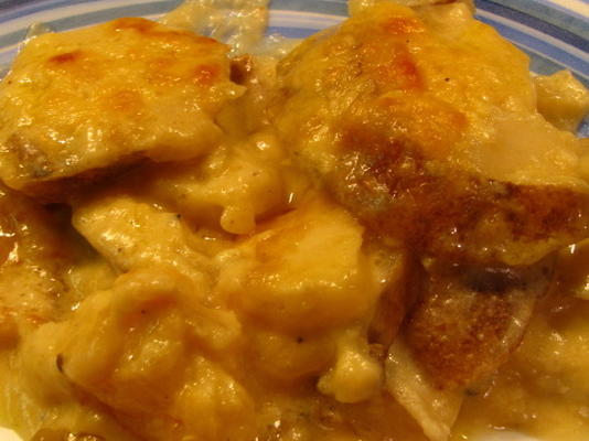 gratin de pommes de terre et fromage fumé