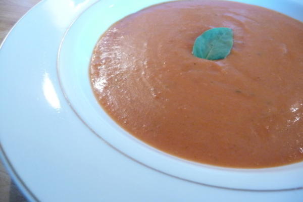 soupe crémeuse aux tomates et basilic (oamc)
