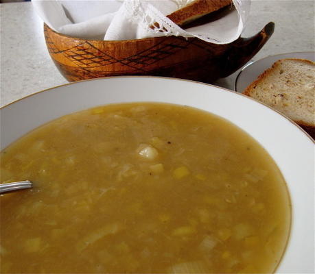 soupe classique aux poireaux et pommes de terre