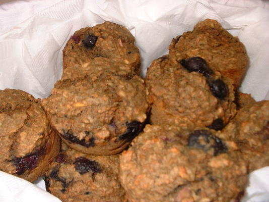 Muffins aux bleuets en bonne santé de Cheryl - points ww = 1